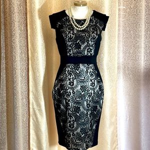 Encofocus Studio Front Lace Sheath Dress Sz: 6